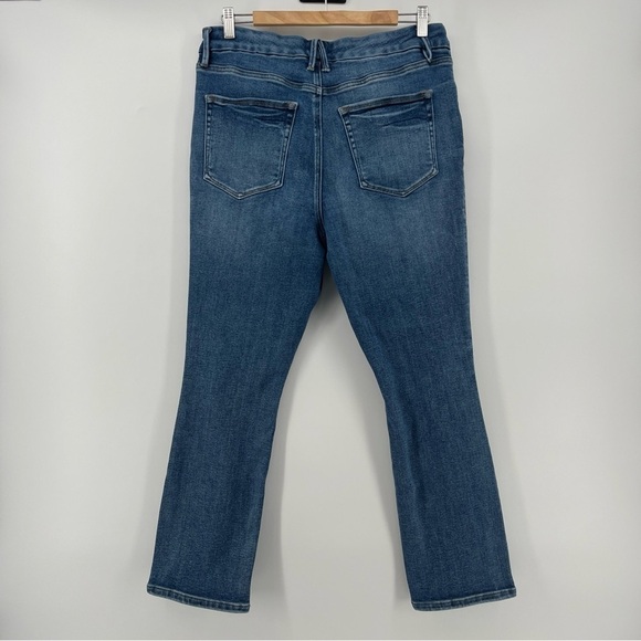 Good American Good Legs Stovepipe Distressed Jeans GLC1380T BLUE673 Size 15 - Picture 2 of 11